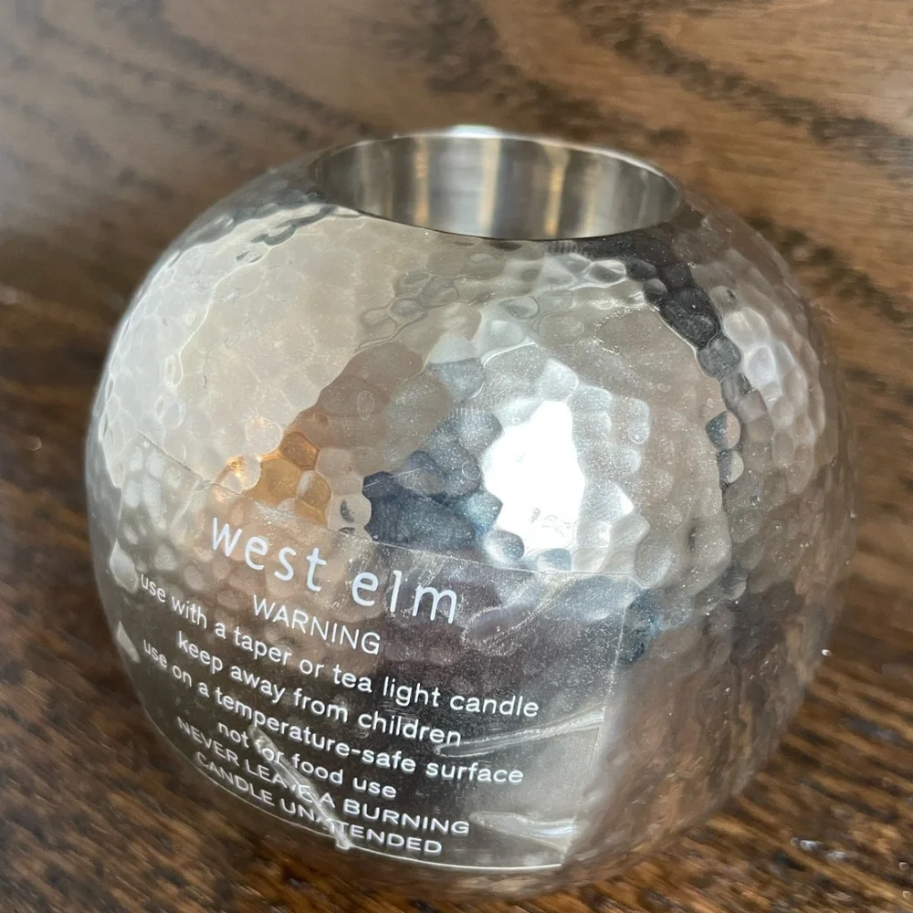 West Elm Silver Candle Holder (Taper or Tealight)